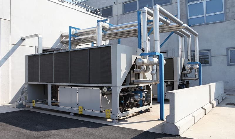 New central air conditioning system installed outside a New Jersey home